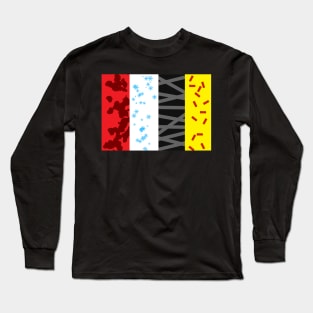 Red White Black Yellow Long Sleeve T-Shirt